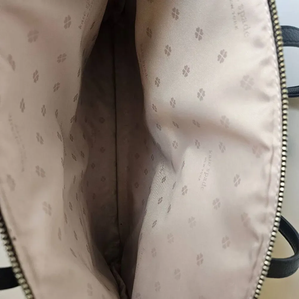 Kate Spade Margoux large black leather satchel/tote.